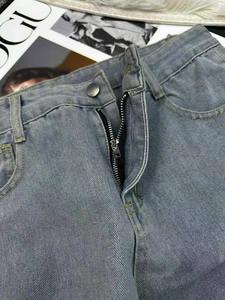 กางเกงยีนส์ผ้ายืดสำหรับผู้หญิงผ้าคอตตอนผ้ายีนส์เอวสูงแห้งเร็วระบายอากาศได้ดีขนาดใหญ่พิเศษสินค้ามาใหม่ฤดูร้อน - Product Image 5