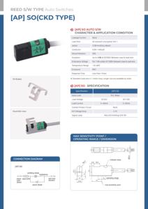 Interrupteur automatique à roseau industriel, type CKD |   Capteur magnétique AP |   Réponse rapide <1 ms |   Type mince, montage en fente, sans contact, 24V - Product Image 2