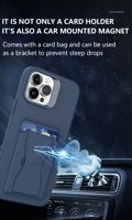Funda Multifuncional para Apple iPhone 18 Pro Max/17 Air/16 Plus/15/14, con Ranuras para Tarjetas, Soporte Portátil, Estilo Cartera, Antigolpes