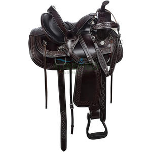Selle de cheval western durable pour petits chevaux, ajustement réglable, design confortable, selle de cheval rembourrée - Product Image 3
