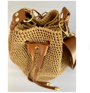 Premium Quality <b>Shoulder</b> Bag with Leather <b>Strap</b> Daisies Crochet Macrame Beach Bags Direct From Indian Supplier - Product Image 2