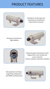 Colorímetro Industrial 600-3200 ℃   Pirómetro Infrarrojo Sin Contacto de Dos Colores con Sensor Óptico y Apuntador Visual para Altas Temperaturas - Product Image 4
