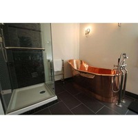 Baignoire ovale en cuivre MADIHA ART CRAFTS, best-seller, design écologique, solution d'intérieur de salle de bain classique et moderne disponible