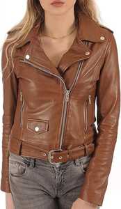 Veste personnalisée de haute qualité en cuir PU véritable épais pour femmes dernière technique de broderie à la mode pour le printemps et l'hiver - Product Image 2