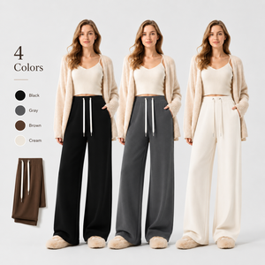 Pantalon de maternité décontracté et ample pour l'été, l'automne et l'hiver - Coupe large avec design ajusté pour le ventre, pour une <span class=keywords><strong>grossesse</strong></span> confortable - Product Image 4