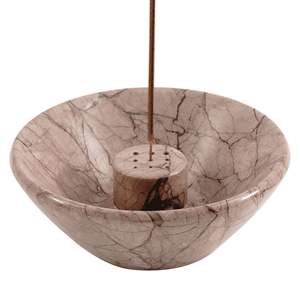 <b>Incense</b> Stick <b>Holder</b> Handmade Marble <b>Incense</b> <b>Holder</b> for Sticks with 9 <b>Incense</b> Holes Ideal for Table Decoration Stone <b>Burner</b> - Product Image 1