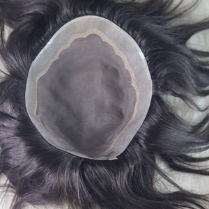 Extensiones de Cabello Premium para Hombre, Parche de Cabello Remy Indio, Cabello Humano de Alta Calidad, 100% Anudado a Mano, 38 mm - Product Image 3