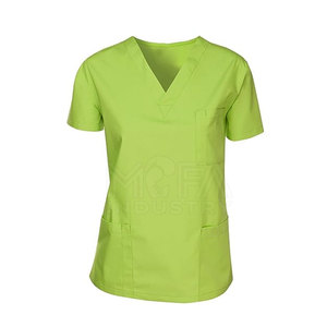 High Quality Lightweight Women's <b>Scrub</b> Suit 100% Cotton Quick Dry Breathable Comfortable Customizable for <b>Nurses</b> Knitted Fabric - Product Image 2