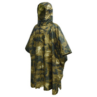 Jas Hujan Serbaguna Outdoor Bernapas Motif Kamuflase untuk Mengamati Burung, Mendaki, Berburu, Bepergian, Bersepeda