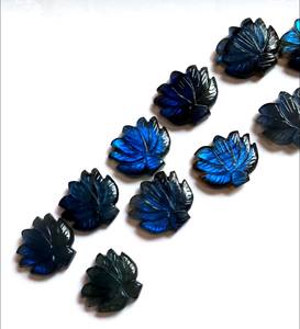 High Quality 15-20mm Labradorite Star <b>Bead</b> Natural Polished IGI-Certified <b>Loose</b> Gemstone Handmade Lotus Carving for Jewelry - Product Image 1