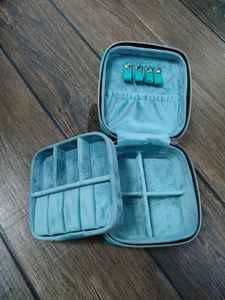 Bolso de maquillaje de cuero tallado a mano de estilo occidental genuino para mujer, bolsos elegantes con cierre de cremallera cruzada para niñas - Product Image 4