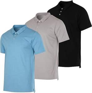 OEM Design Luxury High Quality Performance Knitted Solid Golf for <b>Shirts</b> for <b>Men</b> with Custom Sublimation Printing - Product Image 3