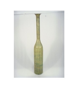 <b>Tall</b> Metal <b>Floor</b> <b>Vases</b> Long Neck Green Patina look - Product Image 1