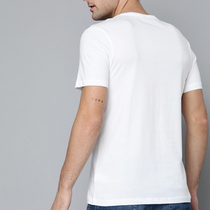 Venta al por mayor nuevas camisetas de algodón 100% de peso pesado transpirable para hombre ropa de calle caliente de manga corta diseño antiarrugas estampado pesado - Product Image 6