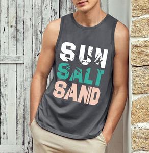 Camiseta sin mangas hawaiana tropical para hombre, camiseta sin mangas de playa de verano, camiseta muscular con estampado gráfico Funky Aloha - Product Image 3