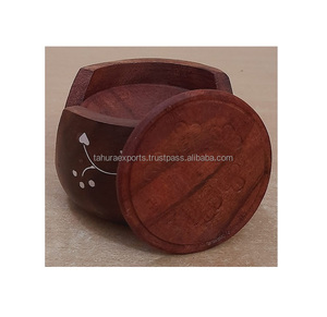 Vente chaude indien fait à la main Style classique sous-verre en bois pour café thé boisson tapis tampons pour la maison vaisselle hôtel Restaurant utilisation - Product Image 6