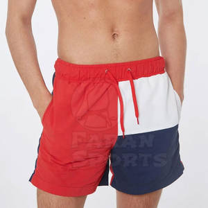 Pantalones cortos de playa para hombre de diseño personalizado OEM 100% algodón cintura media mejor precio ropa de playa informal con patrón sólido - Product Image 3