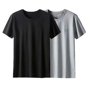 T-shirt de sport d'été pour homme, design personnalisé OEM, logo personnalisé, style décontracté, maille ample, manches courtes, col en V, taille plus, soie glacée, tricoté - Product Image 5