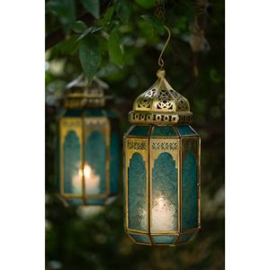 2026 Christmas & Ramadan Decorations Moroccan <b>Lanterns</b> <b>for</b> <b>Outdoor</b> Lighting Antique Colorful <b>Candle</b> Lamps - Product Image 5