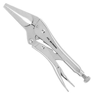 <b>Long</b> <b>Nose</b> Locking Pliers 9 Inch Heavy Duty Stainless Steel Professional Precision Grip Clamping Bending with Lifetime Warranty - Product Image 1