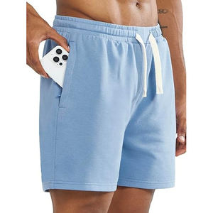 Short de survêtement confortable et décontracté 100% coton taille moyenne motif solide respirant et durable fabriqué au Pakistan - Product Image 4