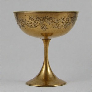 SacredVine Sacred Chalice Copa de vino de comunión de latón antiguo Copa vintage hecha a mano para iglesia y ceremonias espirituales - Product Image 6