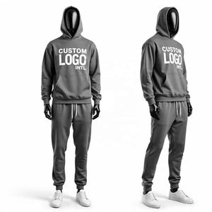 เสื้อสวมหัวมีฮู้ดและกางเกงวอร์มสำหรับผู้ชายผ้าฝ้าย100% GSM 600โลโก้ออกแบบได้ตามที่ต้องการ - Product Image 3