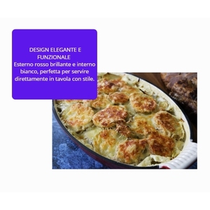 Plat de cuisson ovale en fonte émaillée de 1,5 L pour lasagnes, rôtis et flans, compatible induction, disponible en plusieurs couleurs - Product Image 6