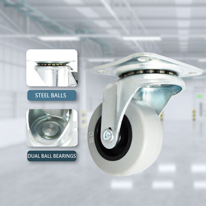 Roulette de meuble 2 pouces pivotant TPR roues en caoutchouc montage sur plaque - Product Image 4