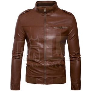 แจ็คเก็ตหนังวัวแท้สำหรับผู้ชาย ออกแบบเองได้ สไตล์ล่าสุด สตรีทแวร์ โลโก้ด้านหน้า สีสันตามสั่ง สำหรับฤดูหนาว เป็นมิตรกับสิ่งแวดล้อม ระบายอากาศได้ดี - Product Image 1