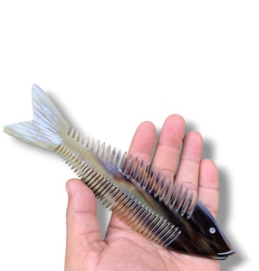 หวีทำมือสำหรับผมสินค้าตามสั่งสำหรับการนวดร้านเสริมสวยหวีผมฮอร์นธรรมชาติแท้สำหรับผู้หญิงและผู้ชาย - Product Image 1