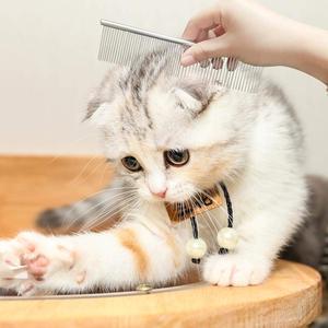 Peigne de toilettage pour animaux de compagnie en acier inoxydable avec extrémités arrondies - Outil professionnel pour chiens à poils longs et courts, chats et lévriers - Product Image 4