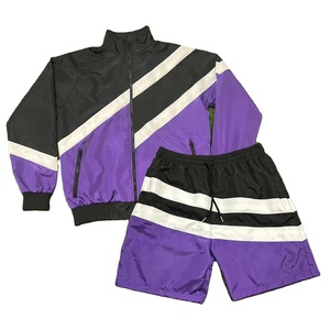 Chaqueta Cortavientos de Alta Calidad para Hombre, Diseño Color Block con Parches, Chaqueta Deportiva de Poliéster y Nailon, Chaqueta Deportiva con Cierre para Hombre, Tallas Grandes - Product Image 1