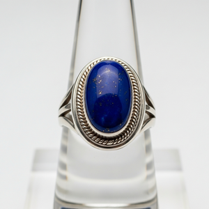 Anillo de moda de plata 925 personalizado, banda de cristal de lapislázuli de alta calidad, chapado en oro rosa, fiestas de boda, último regalo de moda - Product Image 2