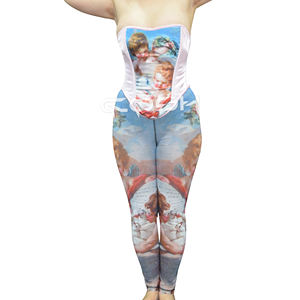 Conjunto de corsé y leggings elásticos con estampado digital por sublimación - Product Image 4