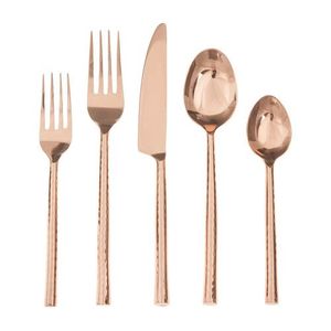 Couverts en acier inoxydable de style classique antique avec poignée simple, ensemble de vaisselle au design vintage pour mariages - Product Image 6