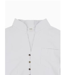 Chemises décontractées pour hommes, blanches, à manches longues, boutonnées, tendance, pour le streetwear, le quotidien et les rassemblements - Product Image 5