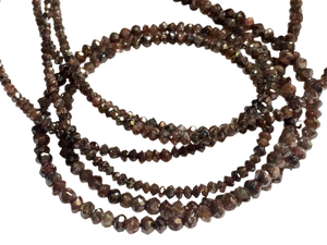 Collar de cuentas de hebras facetadas de diamante de Color marrón Natural, joyería para usos al por mayor, precios para suministro de joyería, fabricación personalizada - Product Image 5