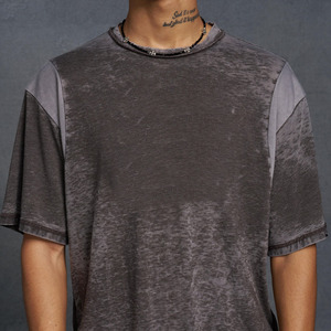 Lo último en ropa de calle, camisetas recortadas con lavado ácido Vintage, camisetas desgastadas para hombres, camisetas Unisex recortadas personalizadas a la venta a granel - Product Image 3