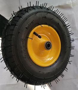 Roues à roulement pneumatique à noyau traversant 13''x4.00-6 pour chariot à outils, brouette, chariot de jardin, garantie 3 ans, OEM ODM - Product Image 3