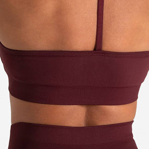 Sujetador deportivo cómodo personalizado para mujer, poliéster transpirable de alta calidad, último diseño, logotipo frontal, opción de talla grande Simple - Product Image 6