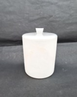 Support de bougie cylindrique en albâtre blanc fait main pour décoration intérieure, pot à cire avec couvercle et base, porte-bougie votif et porte-bougie chauffe-plat Palo
