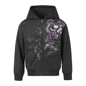 Sweat à capuche oversize pour homme en coton 100% lourd, streetwear, délavé à l'acide, épaules tombantes, avec broderie - Product Image 4