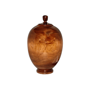 Exquisitas urnas de cremación de madera para conservar recuerdos de cenizas, suministros funerarios conmemorativos para adultos en diseño de tarro alto - Product Image 2