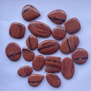 10 มม.20 มม.30 มม.สีแดงธรรมชาติ Poppy Jasper สม่ําเสมอฟรีขนาดสอบเทียบหลวม Cabochons กึ่งมีค่าเครื่องประดับโรงงานแหวนสร้อยคอ - Product Image 3