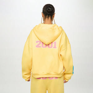 Luxury Quality Winter Casual Custom <b>Oversized</b> Cotton Fleece Solid Hooded Tracksuit Patch Embroidery Cropped <b>Joggers</b> Short Length - Product Image 5