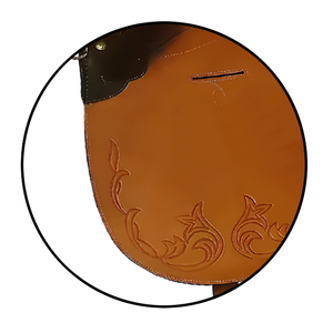 Selle de stock en cuir véritable de qualité supérieure faite à la main, légère et flexible avec un soutien confortable pour une conduite toute la journée - Product Image 4