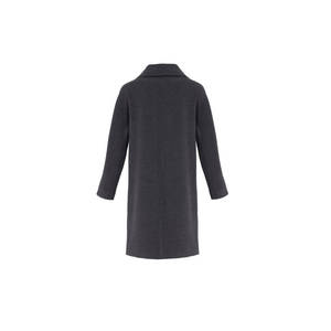 Abrigo de lana gris de doble botonadura con capucha y forro desmontable - Product Image 3