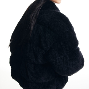 OEM Custom Wholesale Windproof Cropped Beige Puffer <b>Jacket</b> Quilted Panels Teddy Bear Coat Women <b>Jacket</b> <b>Short</b> Padded - Product Image 5