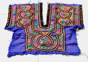 <b>Vintage</b> Kuchi Banjara Neck Yoke Patch Traditional Embroidery Applique Patch - Product Image 2